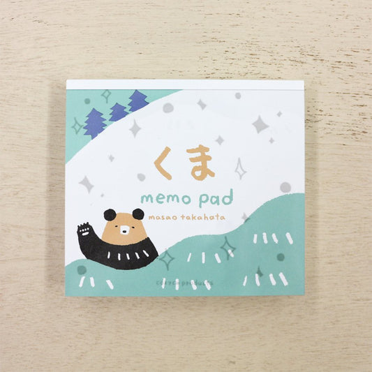 Masao Takahata Square Memo Pad - Bear