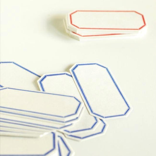 Letterpress Label Card - Octagon
