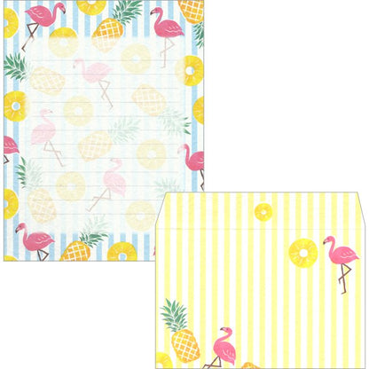 Furukawa Paper / Letter Set - Pineapple & Flamingo