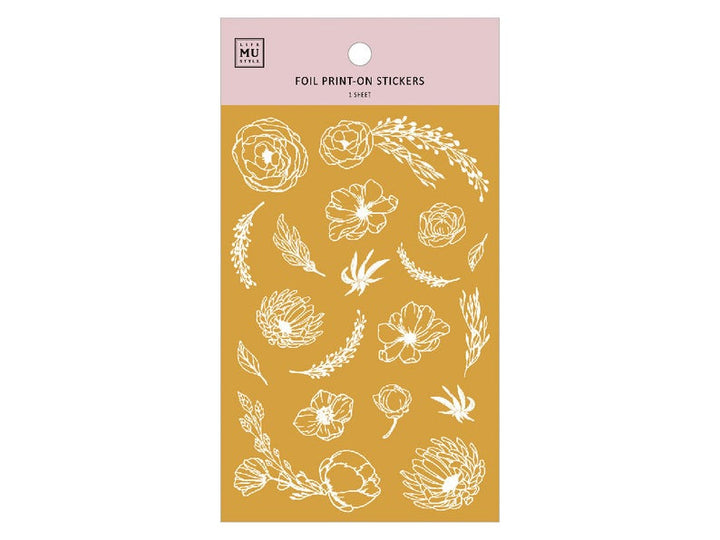 MU Gold Foil Print-on Stickers - Bloom