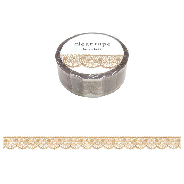 Clear Tape - Beige Lace