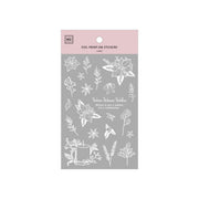 Limited Edition MU Silver Foil Print-on Stickers - Winter Silver Poinsettia