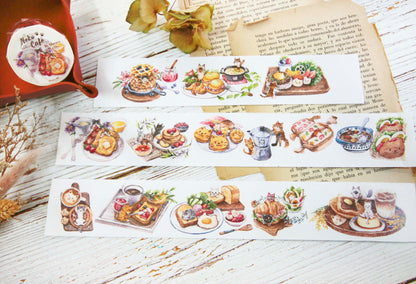 Wide Washi Tape - Kitty's Cafe