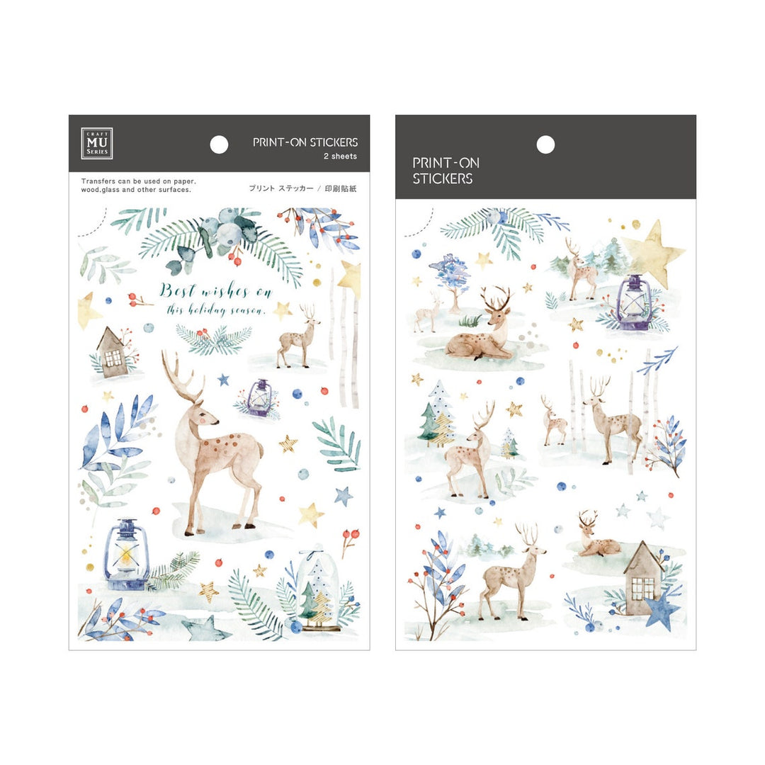 Limited Edition MU Print-on Stickers - Blue Snow Forest