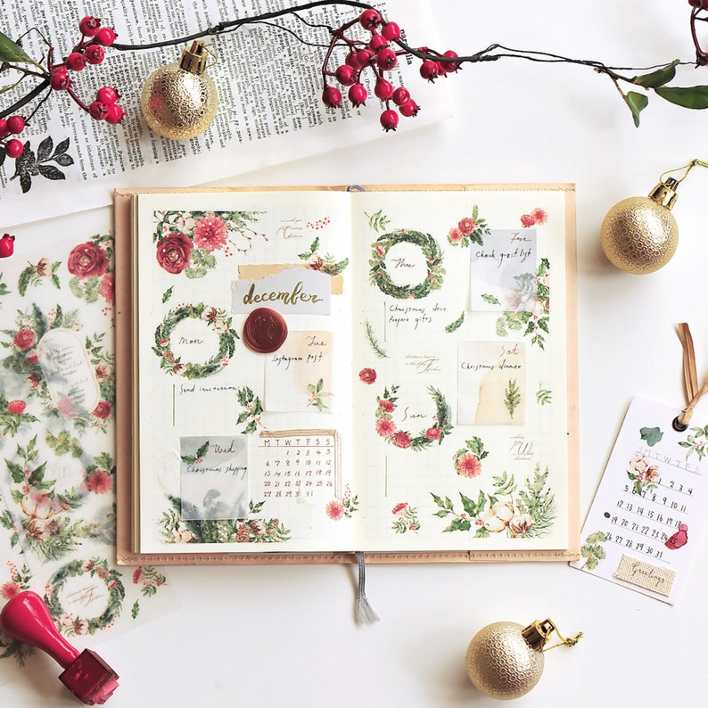 Limited Edition MU Print-on Stickers - Poinsettia