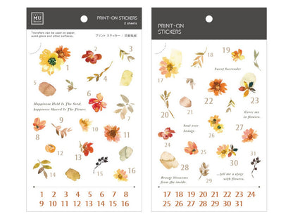MU Print-on Stickers - Flowers Warm