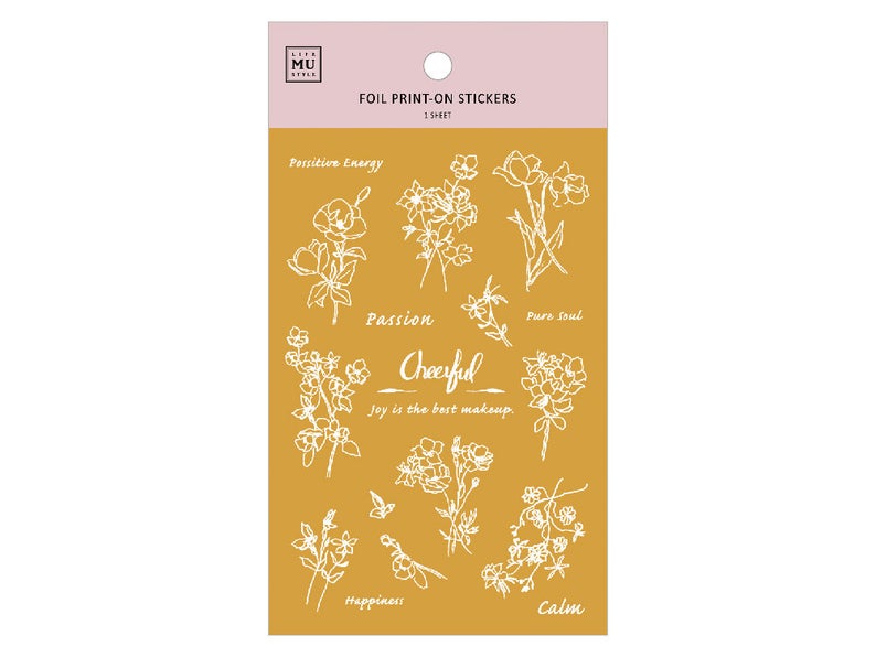 MU Gold Foil Print-on Stickers - Botanical