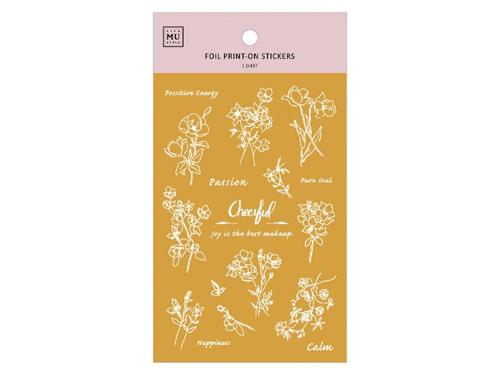 MU Gold Foil Print-on Stickers - Botanical