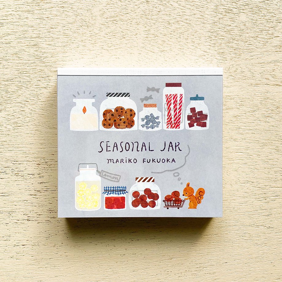 Mariko Fukuoka Square Memo Pad - Seasonal Jar