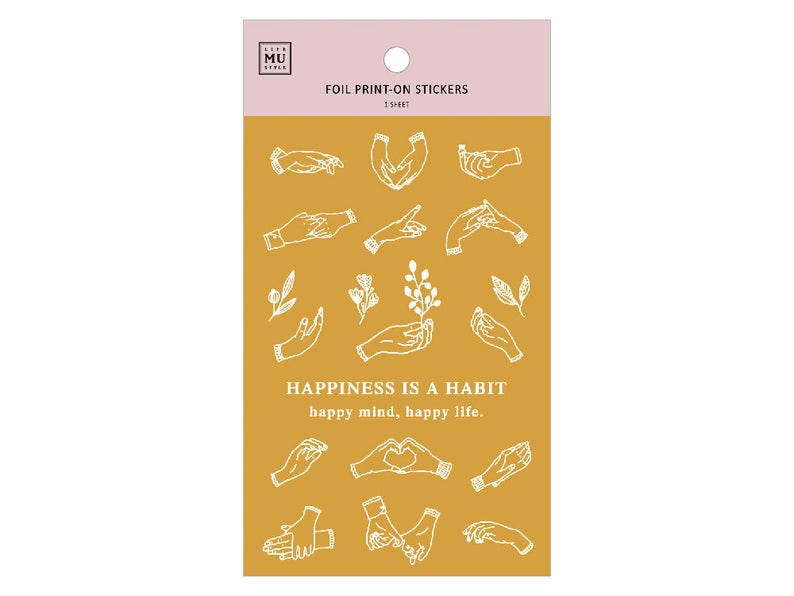 MU Gold Foil Print-on Stickers - Hands