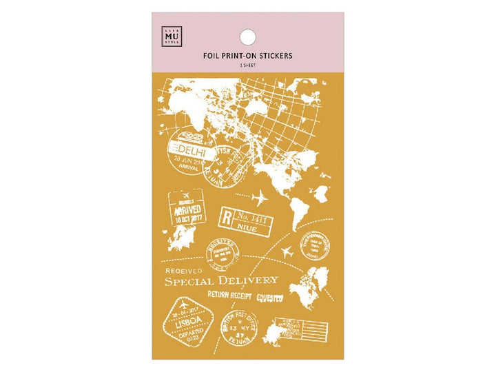 MU Gold Foil Print-on Stickers - Travel
