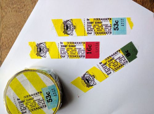 Sunny Sunday Washi Tape - Vintage Tickets