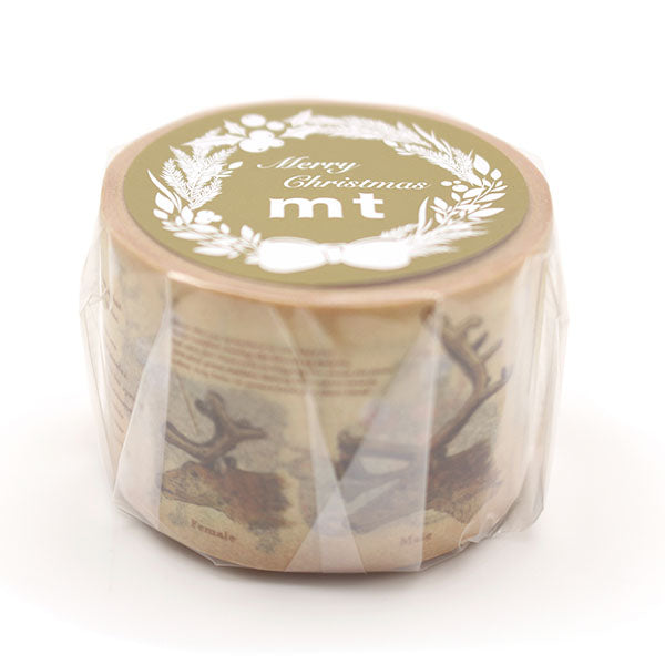 Limited Edition mt Washi Tape - Encyclopedia Reindeer