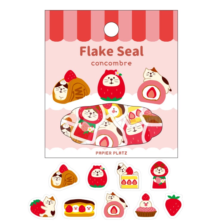 Flake Stickers - We Love Strawberries