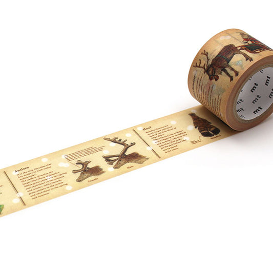 Limited Edition mt Washi Tape - Encyclopedia Reindeer