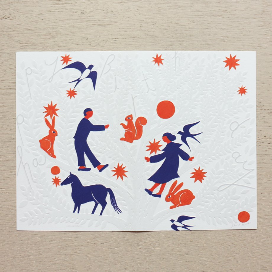 Nishi Shuku Birthday Card - Tree