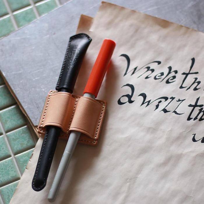 The Superior Labor / Clip Leather Pen Holder (2 holders)