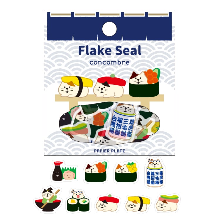 Flake Stickers - We Love Sushi