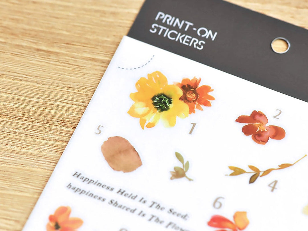 MU Print-on Stickers - Flowers Warm