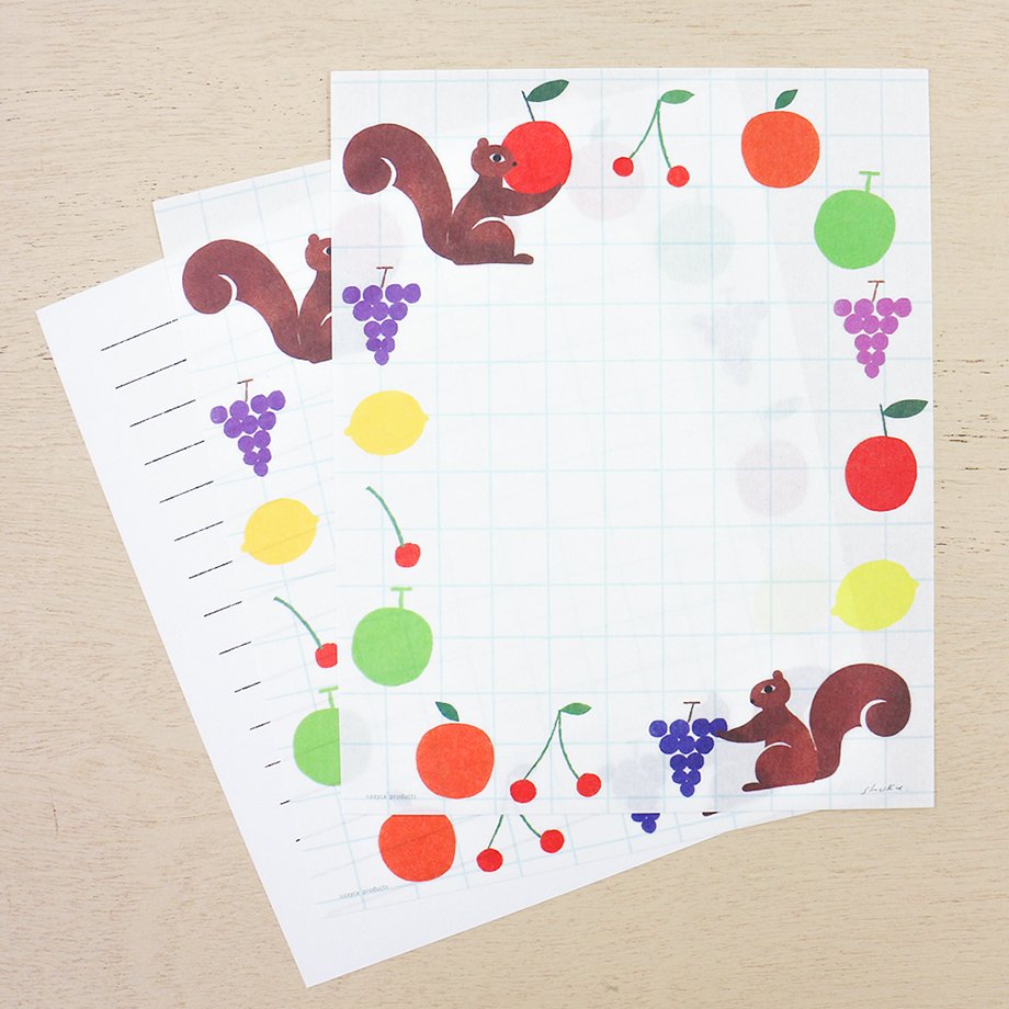 Nishi Shuku Letter Set - Fruits