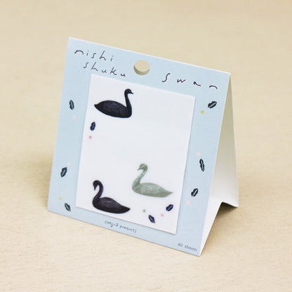 Nishi Shuku Tracing Paper Sticky Note - Swan