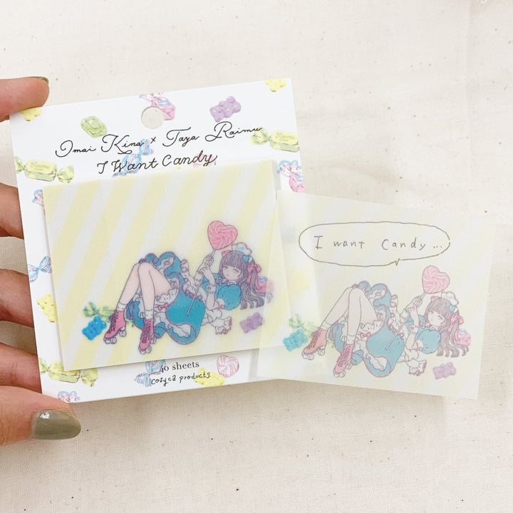Imai Kira Tracing Paper Sticky Note - I Want Candy