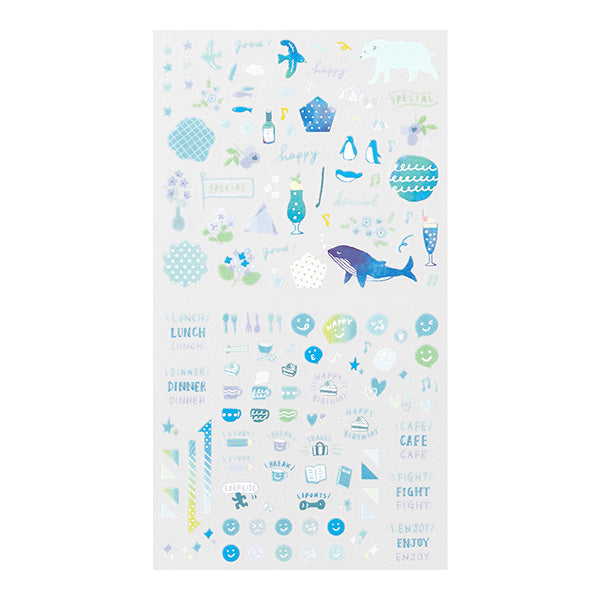Planner Stickers - Happy Blue