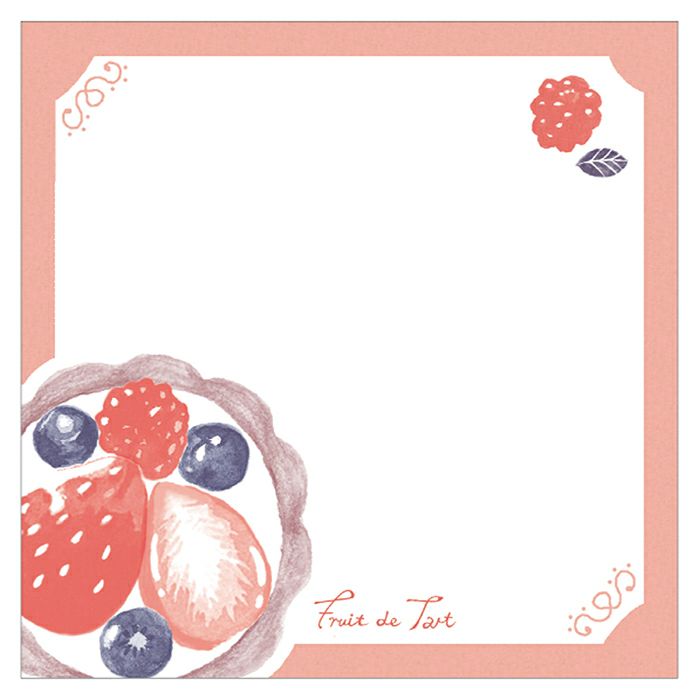 Furukawa Paper / Patisserie Box Memo Pad - Fruits Tart