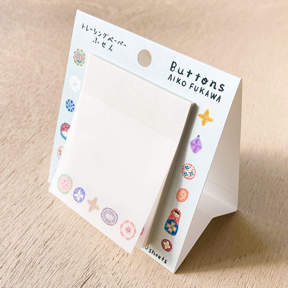 Aiko Fukawa Tracing Paper Sticky Note - Buttons