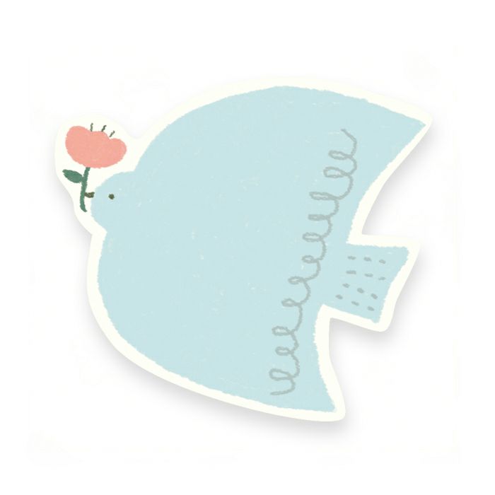 Die-cut Sticky Note - Blue Bird