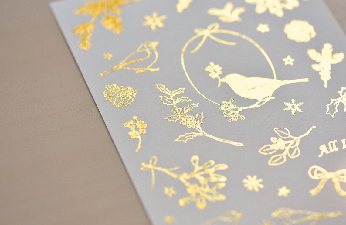 Limited Edition MU Gold Foil Print-on Stickers - Robin's Golden Blessing