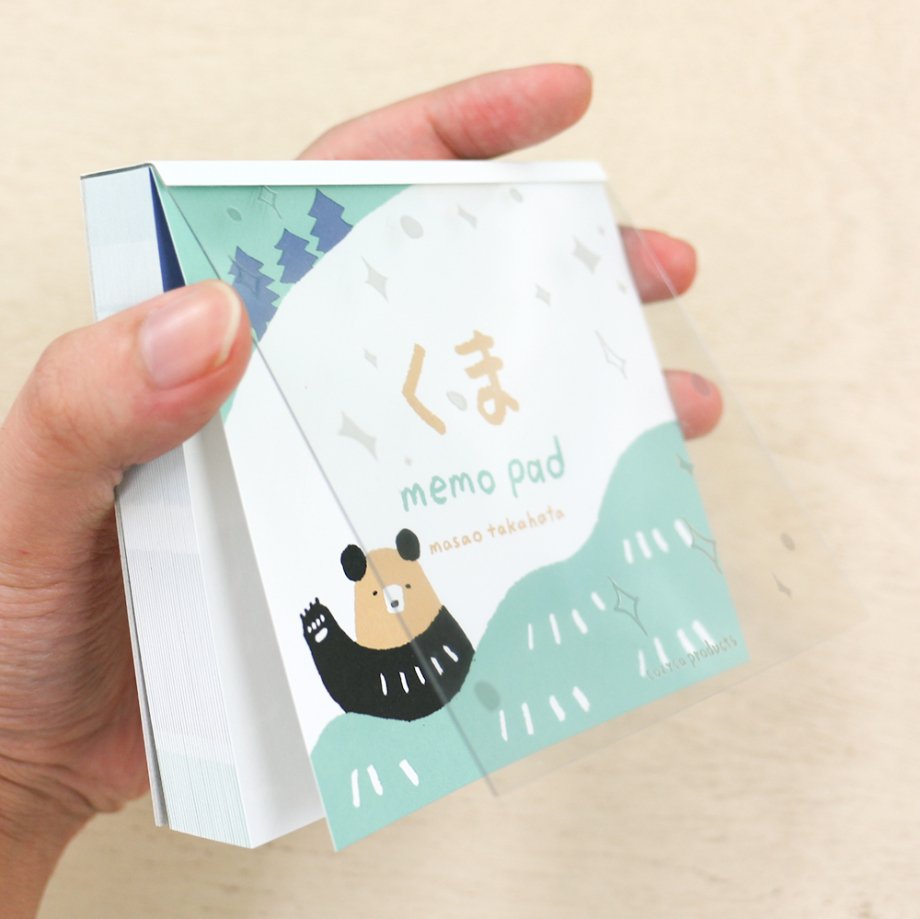 Masao Takahata Square Memo Pad - Bear