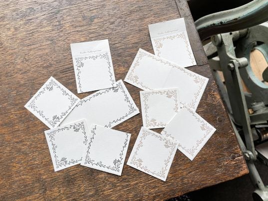 Letterpress 3 Patterns Label Book - Noble