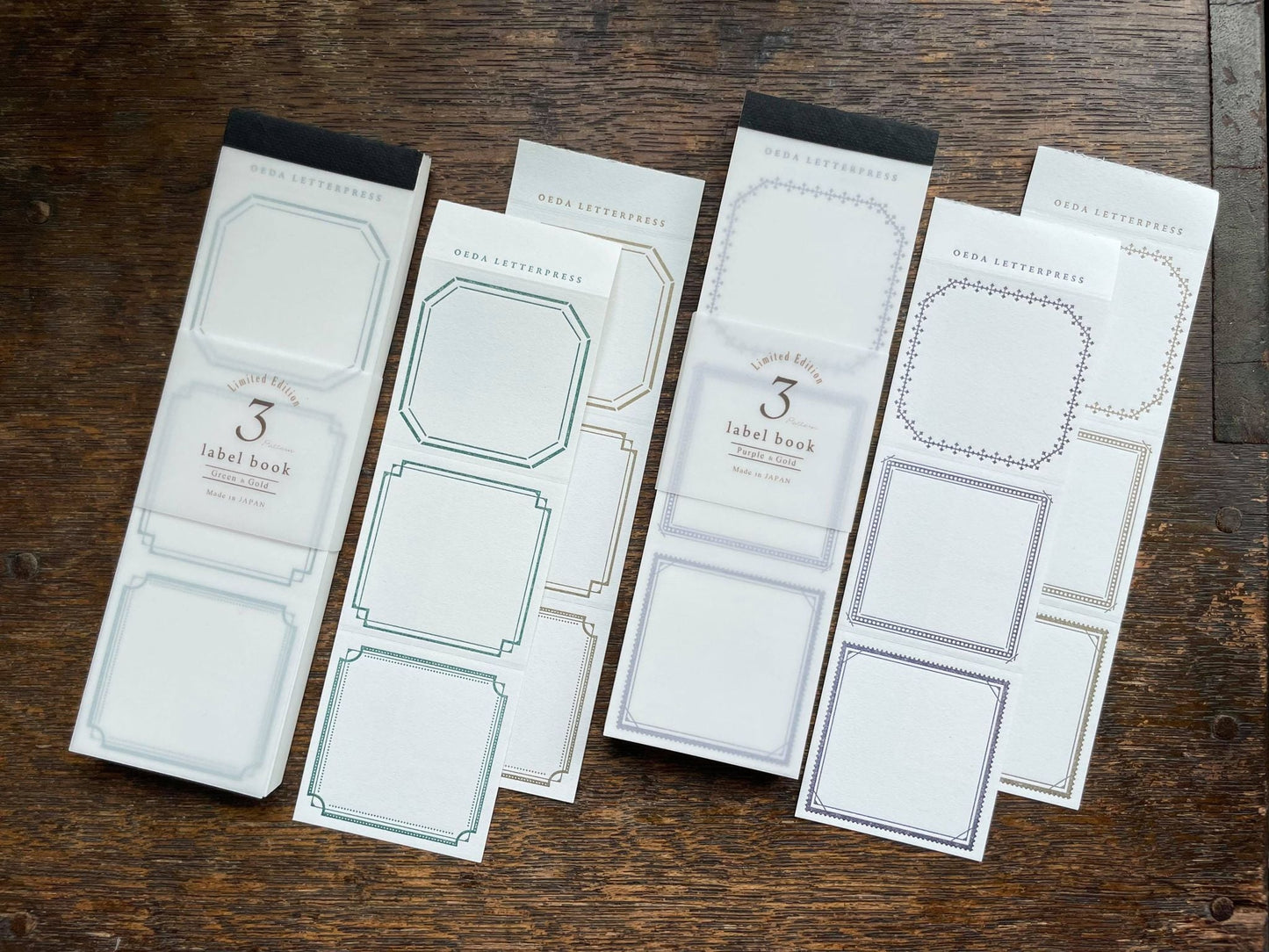 Limited Edition Letterpress 3 Patterns Label Book