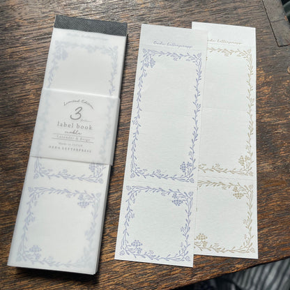 Limited Edition Letterpress 3 Patterns Label Book