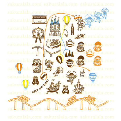 365 Clear Stamps - AMUSEMENT PARK