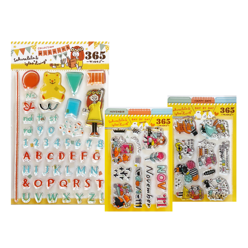 365 Clear Stamps - November Set with stickers