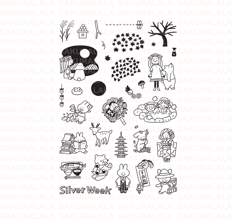 365 Clear Stamps - Nippon - Autumn (4" x 6")