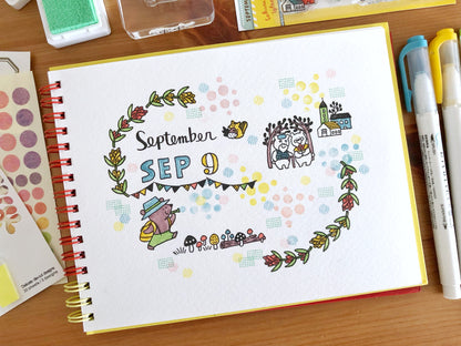 365 Clear Stamps - September (3" x 4")