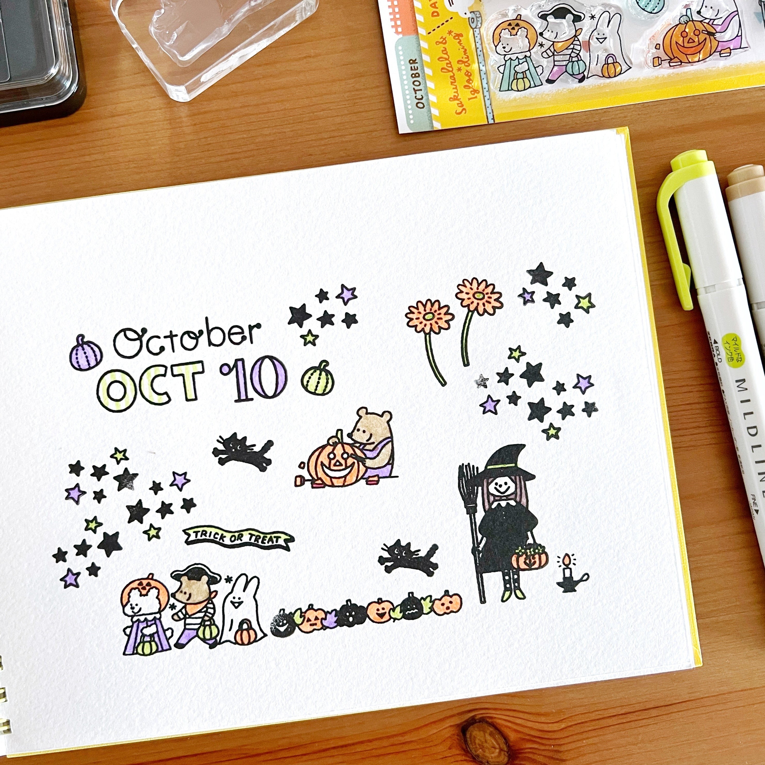 365 Clear Stamps - October (3" x 4")