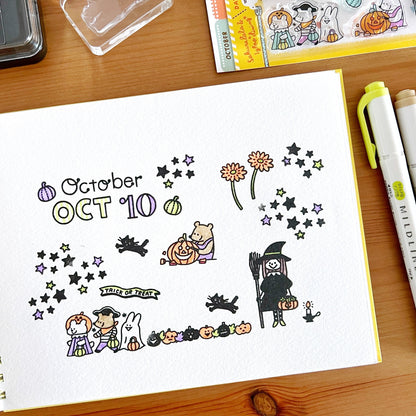 365 Clear Stamps - October (3" x 4")