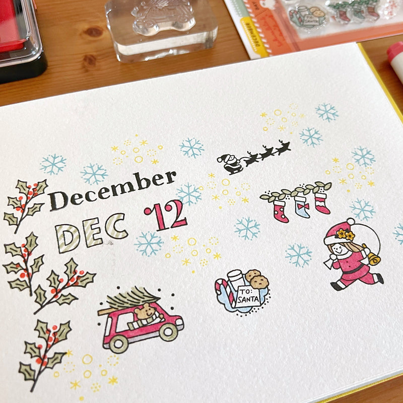 365 Clear Stamps - December (3" x 4")