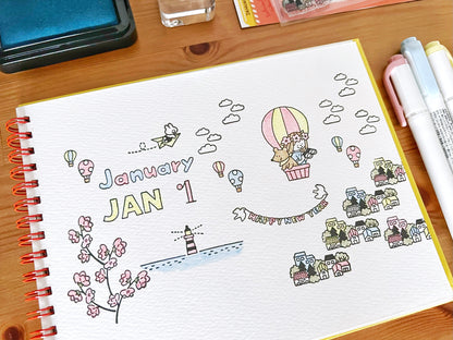 365 Clear Stamps - January (3" x 4")