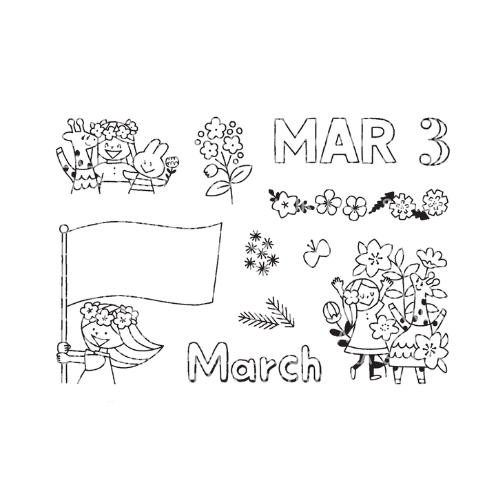 Igloo Dining 365 Clear Stamps - March (3" x 4")