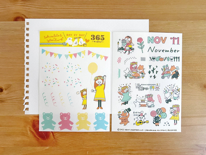 365 Clear Stamps - November Set with stickers