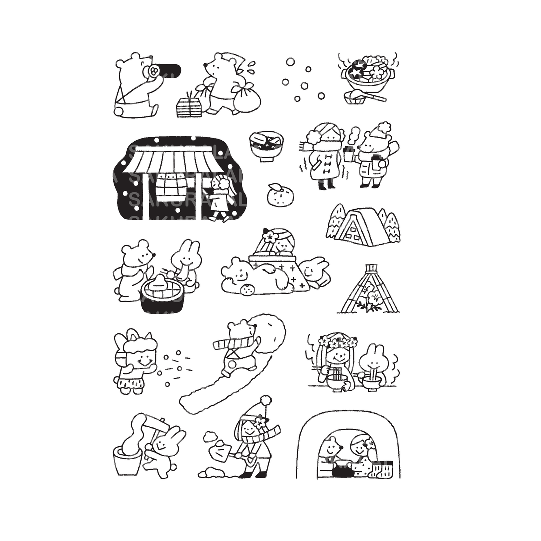 Igloo Dining 365 Clear Stamps - Nippon Fuyu (4" x 6")