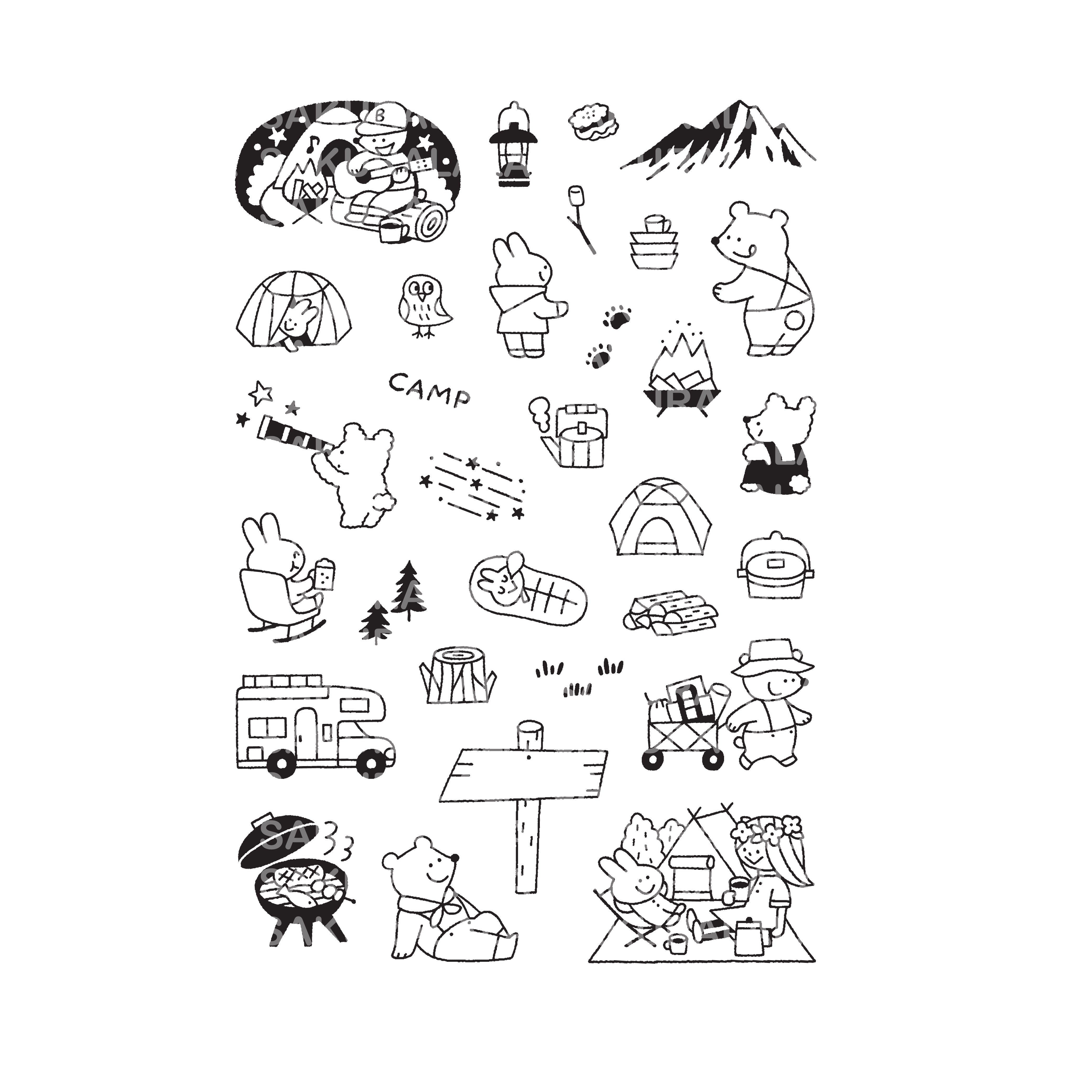 Igloo Dining 365 Clear Stamps - The Great Outdoors (4" x 6")