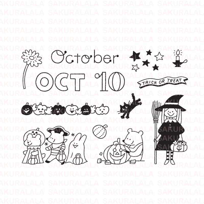 365 Clear Stamps - October (3" x 4")