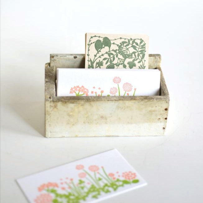 Letterpress Note Card - Little Garden