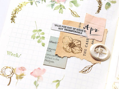 MU Gold Foil Print-on Stickers - Bloom